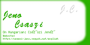 jeno csaszi business card